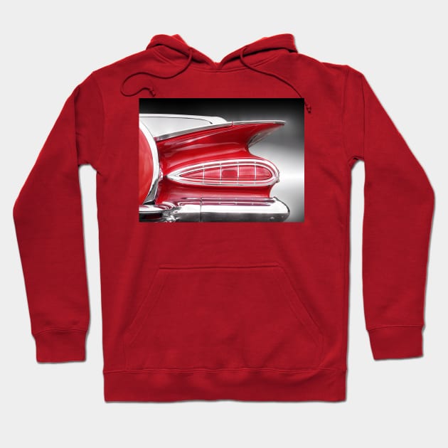 American classic car Impala 1959 Tail fin Hoodie by Beate Gube